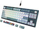 Montech MK87FR Gaming Mechanisches Tastatur Tenkeyless mit Gateron G-Pro Rot Schaltern und RGB Beleuchtung Englisch US Blau