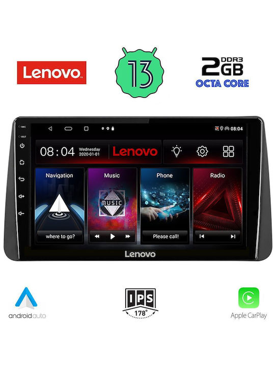 Lenovo Ηχοσύστημα Αυτοκινήτου για Fiat Tipo 2018-2023 (Bluetooth/USB/WiFi/GPS) με Οθόνη Αφής 9"