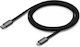Incharge 6 Max Mercury Keychain / Braided USB 2.0 Cablu USB-C bărbătesc - USB-A Gri 1.5m