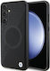 BMW Signature Leather Half Textured & Circle Magsafe Back Cover Πλαστικό / Δερμάτινο Μαύρο (Galaxy S24)