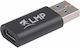 LMP Konverter USB-A männlich zu USB-C weiblich Schwarz 1Stück (18985)