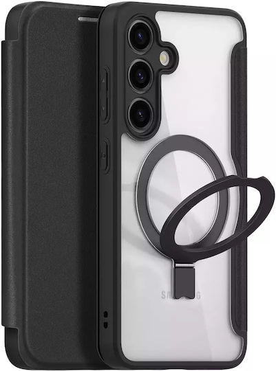 Dux Ducis Skin X Pro Back Cover Piele / Plastic Magnetic Negru (Galaxy S24+)