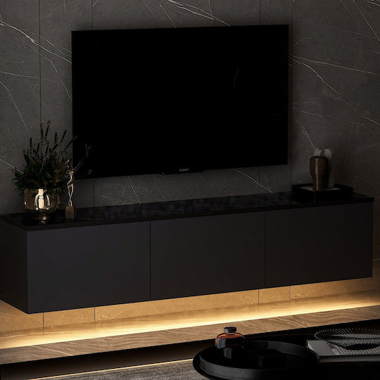 Έπιπλο TV Επιδαπέδιο με Φωτισμό Led Anthracite 160x32x35εκ. Έπιπλο TV Επιδαπέδιο με Φωτισμό Led Anthracite 160x32x35εκ.
