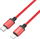 Borofone Bx87 Sharp USB-C to Lightning Cable 20W Κόκκινο 1m