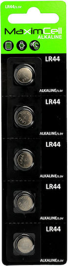 Maximcell Αλκαλικές Μπαταρίες Ρολογιών LR44 1.5V 5τμχ