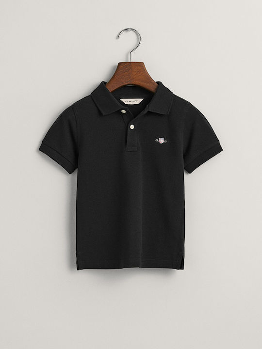 Gant Kids Polo Short Sleeve Black Shield