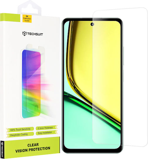 Techsuit Clear Vision Glass Tempered Glass (Realme C67)