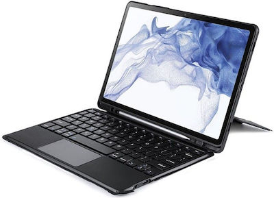 Flip Cover με Πληκτρολόγιο Μαύρο Samsung Tab S8, Samsung Tab S7
