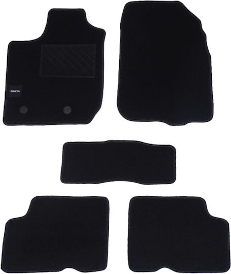 Autopataki Set of Front and Rear Mats 5pcs for Dacia Duster 2017-2024 Black