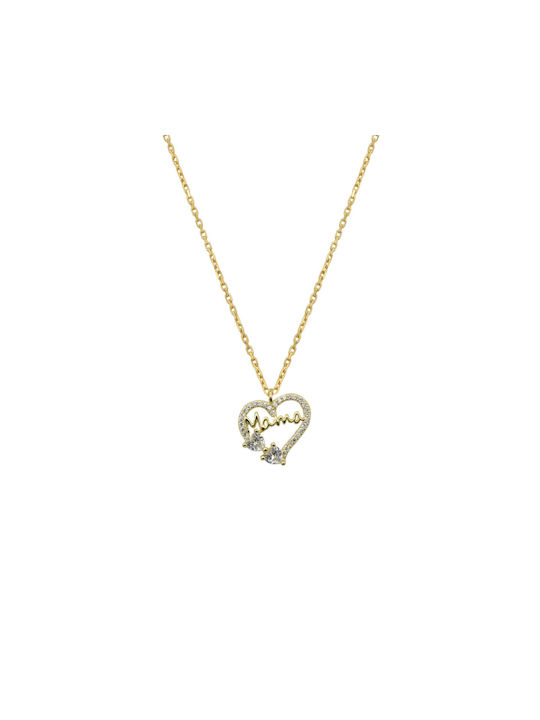 Prince Silvero Necklace Mum from Gold Plated Si...