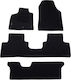 Autopataki Set of Front and Rear Mats 5pcs for Renault Grand Scenic Black