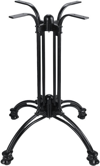 Zita Plus Table Stand made of Aluminum with Regulator Aluminium 60x60x71cm