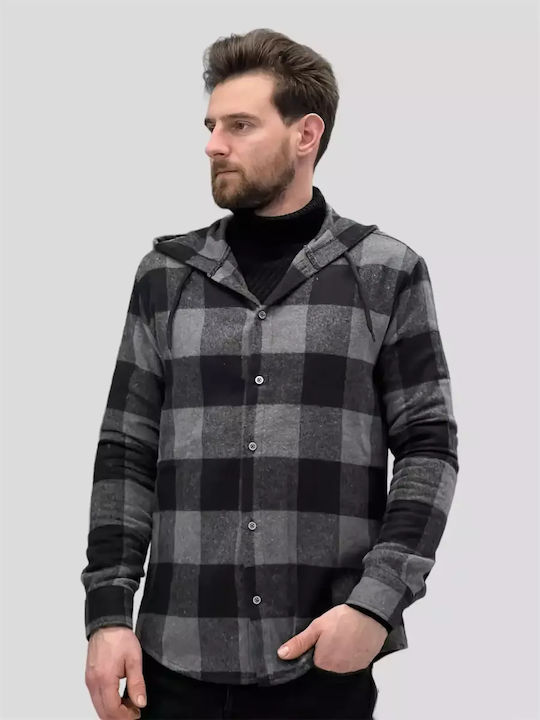 Maxi Black Baumwolle Hemd Gray