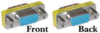 Microconnect Μετατροπέας VGA female σε VGA female Κίτρινο 1τμχ MODH15FH15F