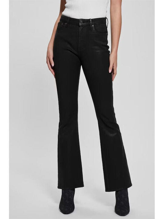 Guess High Waist Women's Jean Trousers in Slim Fit Black