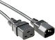 Intronics IEC C19 - IEC C14 Cable 0.5m Μαύρο AK5438