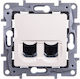 Legrand Niloe Διπλός Μηχανισμός Πρίζας Δικτύου RJ45 Τύπου Cat6 σε Μπεζ Χρώμα 664874