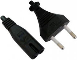Ken 2x0.75mm² 10 Τμχ Euro - IEC C7 Cable 1.8m Μαύρο 02.005.0015