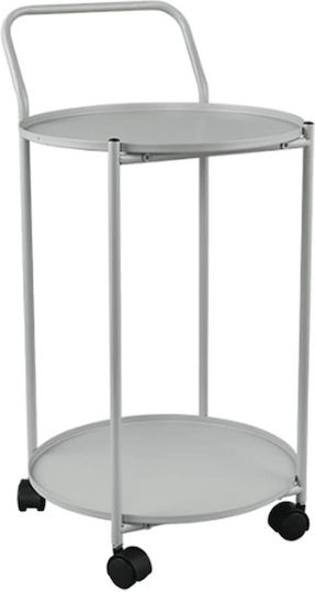 Edda Side Table with Wheels Gray
