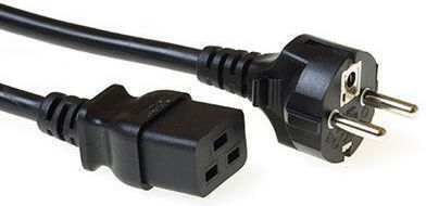 Intronics Schuko - IEC C19 Cable 5m Μαύρο AK5148