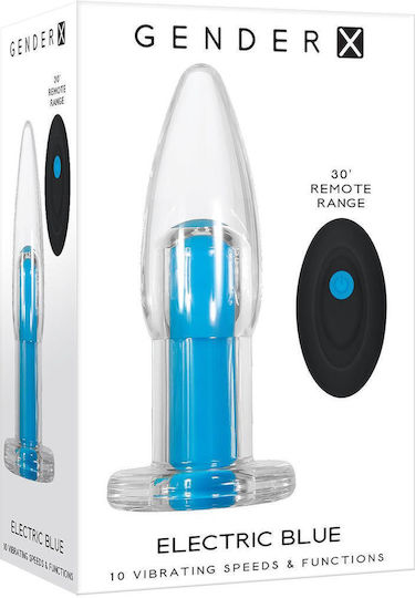Gender X Electric Anal Plug with Vibration Blue