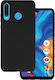 Matt Umschlag Rückseite Silikon Schwarz (Huawei P30 Lite)