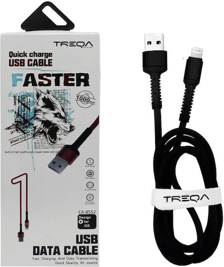 Treqa USB-A zu Lightning Kabel Schwarz 1m (101248)