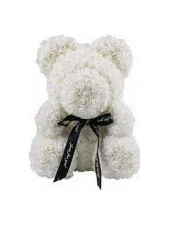 Teddy Bear from Artificial Roses White 40cm 1pcs