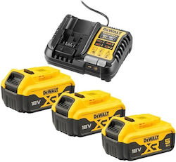 Dewalt Satz von 3 Werkzeugbatterien Lithium 18V mit Ladegerät DCB1104P3