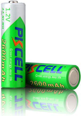 Pkcell Wiederaufladbare Batterien AA Ni-MH 2600mAh 1.2V 2Stück