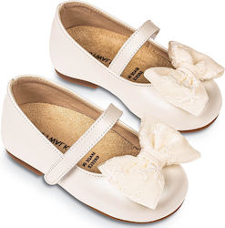 Babywalker Ecru Baptism Leather Pumps