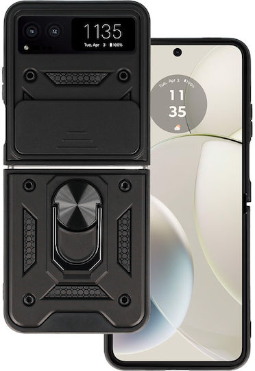 For Umschlag Rückseite Silikon / Kunststoff Magnetisch Schwarz (MOTOROLA RAZR 40 5G)