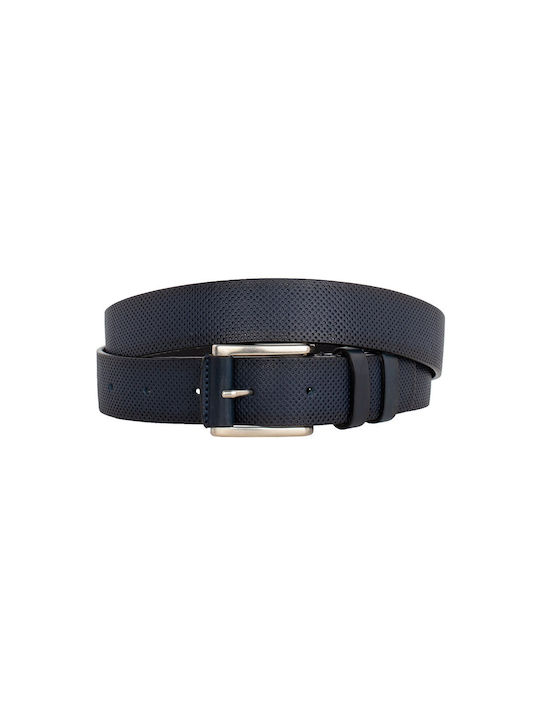 Men's Leather Belt Blue