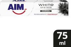 AIM White System Charcoal Zahnpasta mit Aktivkohle 75ml