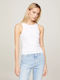 Tommy Hilfiger Women's Athletic Blouse Sleeveless White