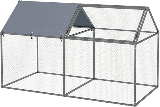 Pawhut Geflügelstall Metallisch L1.98 x B1.2 x H1m.