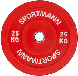 Sportmann Hantelscheibe Gummi 1 x 25kg Innendurchmesser Φ51mm Sportmann Hantelscheibe Gummi 1 x 25kg Innendurchmesser Φ51mm