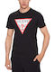 Guess Herren T-Shirt Kurzarm Jet Black