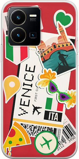 Ticket To Venice Back Cover Silicone Multicolour (Vivo Y22S / Y35)