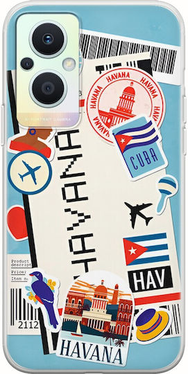 Ticket To Havana Задна корица Силикон Многоцветен (Oppo Reno7 Lite)