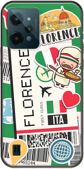Ticket To Florence Back Cover Silicone Multicolour (Nokia C31Realme C31)