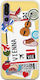 Ticket To Vienna Back Cover Silicon Multicolor (Huawei P20 Pro)