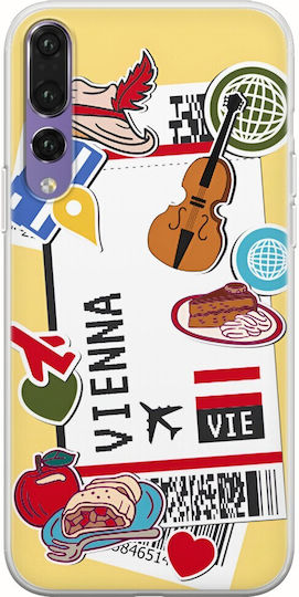 Ticket To Vienna Back Cover Silicon Multicolor (Huawei P20 Pro)