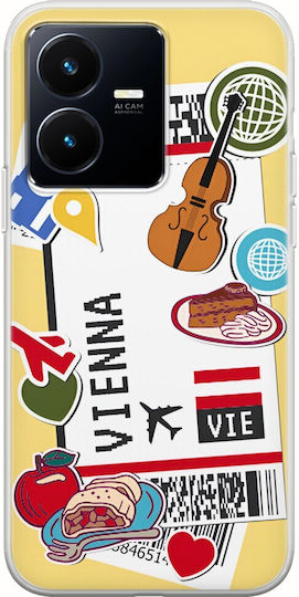 Ticket To Vienna Задна корица Силикон Многоцветен (Vivo Y22S / Y35)