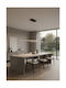 Trio Lighting Salinas Ρυθμιζόμενο Κρεμαστό Φωτιστικό Μαύρο LED με Θερμό Λευκό Φως Ράγα 110x40x40εκ.
