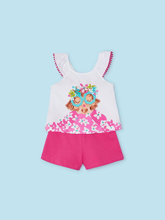 Mayoral Kids Set with Shorts Summer 2pcs Fuchsia