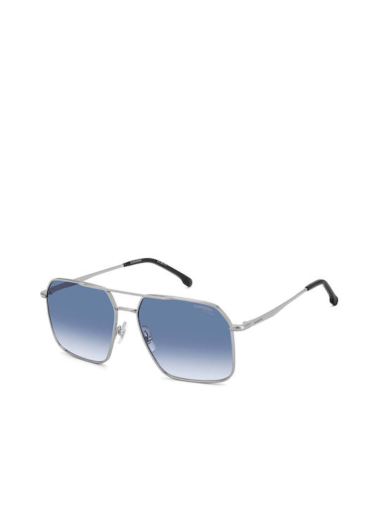 Carrera Men's Sunglasses with Silver Metal Frame and Blue Gradient Lens 333/S 6LB/08
