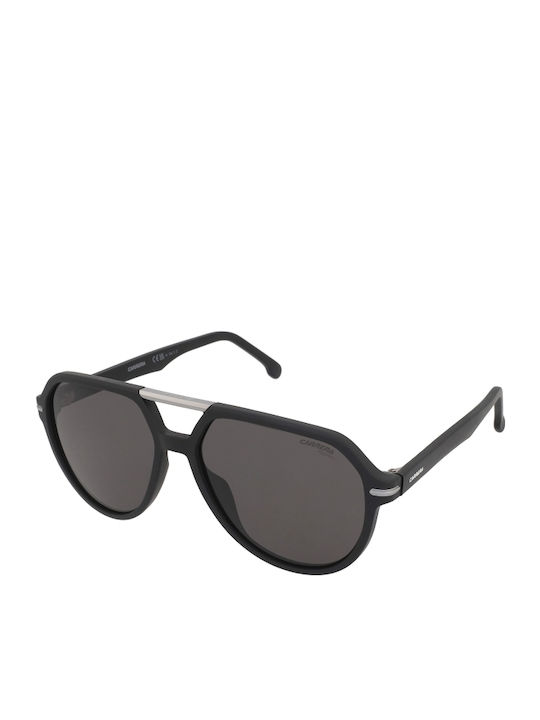 Carrera Unisex Sunglasses with Black Horn-Rimmed Frame and Grey Polarized Lens 315/S 003/M9