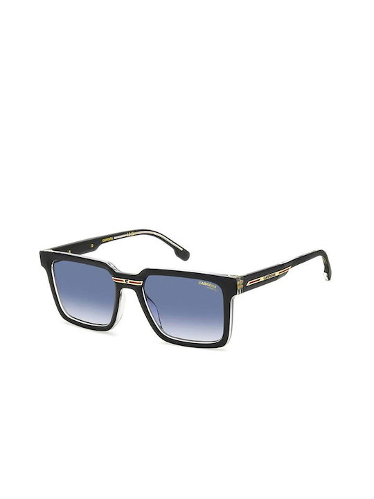 Carrera Men's Sunglasses with Black Plastic Frame and Blue Gradient Lens
