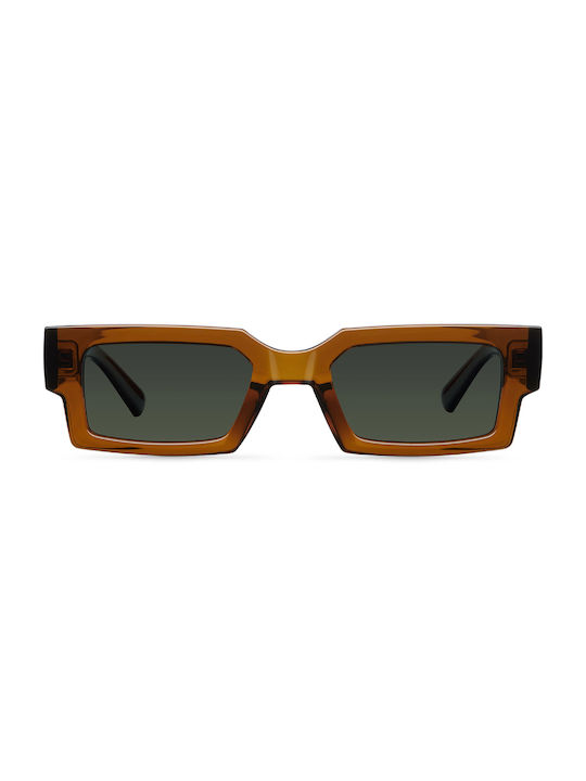 Meller Sunglasses with Brown Plastic Frame and Green Lens AR-MUSTARDOLI